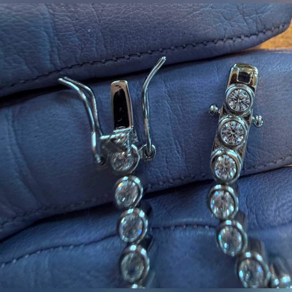 Sterling Silver Evil Eye Tennis Bracelet - Picture 9 of 11